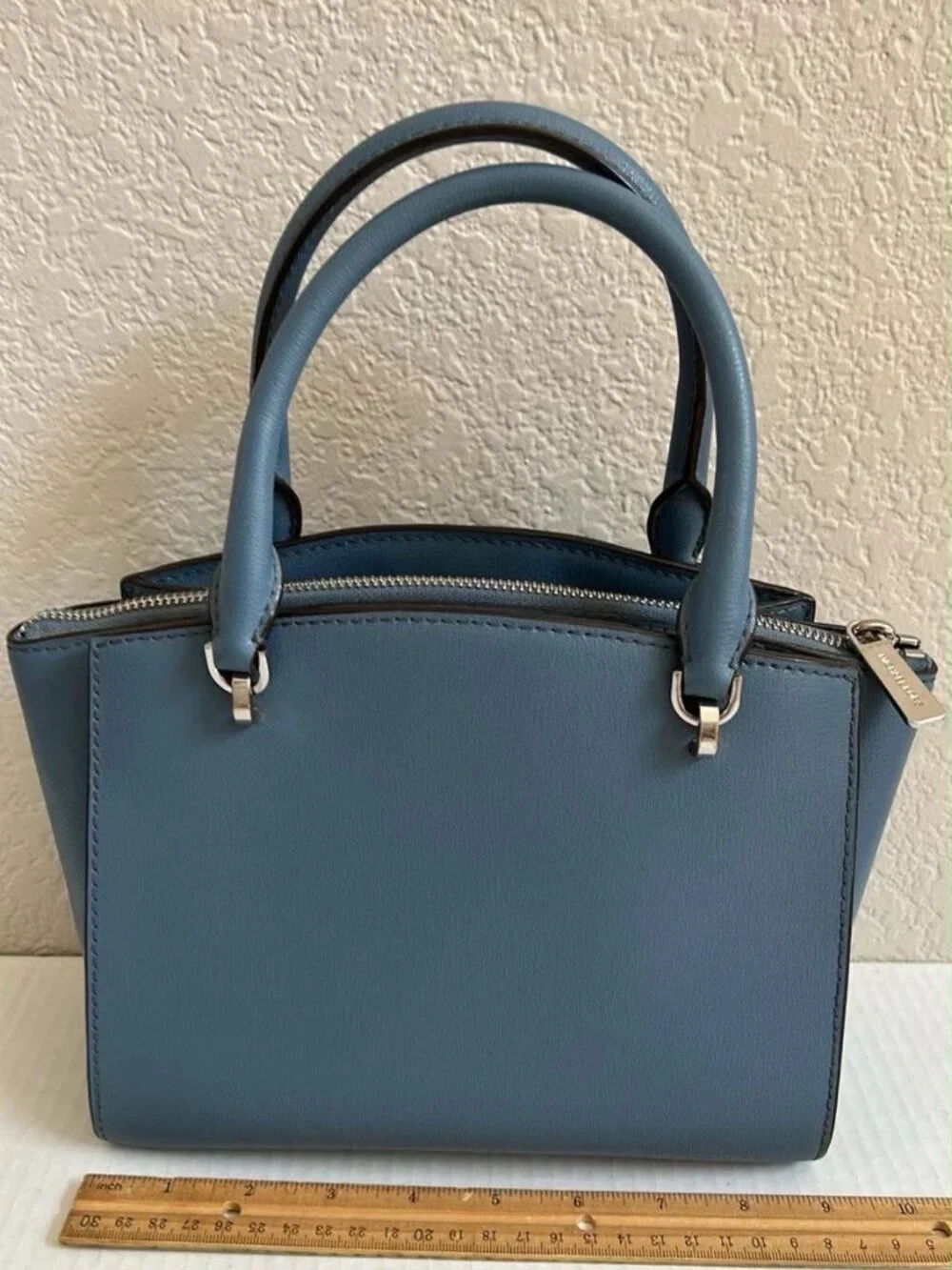Michael Kors Ellis Small Convertible Leather Shoulder Bag - Denim Blue - Picture 5 of 10